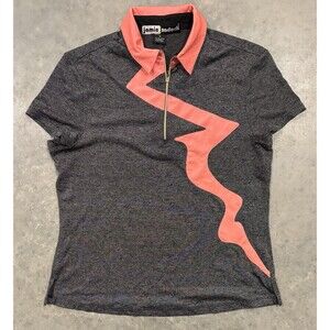 Jamie Sadock Stretch Golf Athletic Top Short Sleeve Women’s Medium Gray Pink